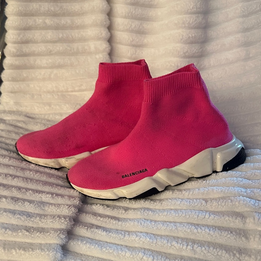 Balenciaga Kids Toddler Speed Sneakers Fluo Pink